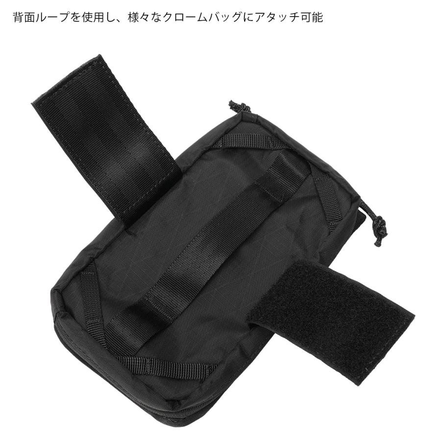 クローム インダストリーズ トラベルテックポーチ ショルダーポーチ 縦型 ブラックX CHROME INDUSTRIES TRAVEL TECH POUCH AC256 | CHROME | 08