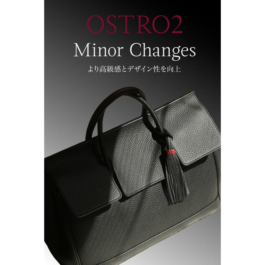 【売り切り】【早い者勝ち】アカーテ　ACATE オストロM ブラック ACATE（アカーテ）OSTRO-M（オストロM）レザーボストンバッグ BLACK