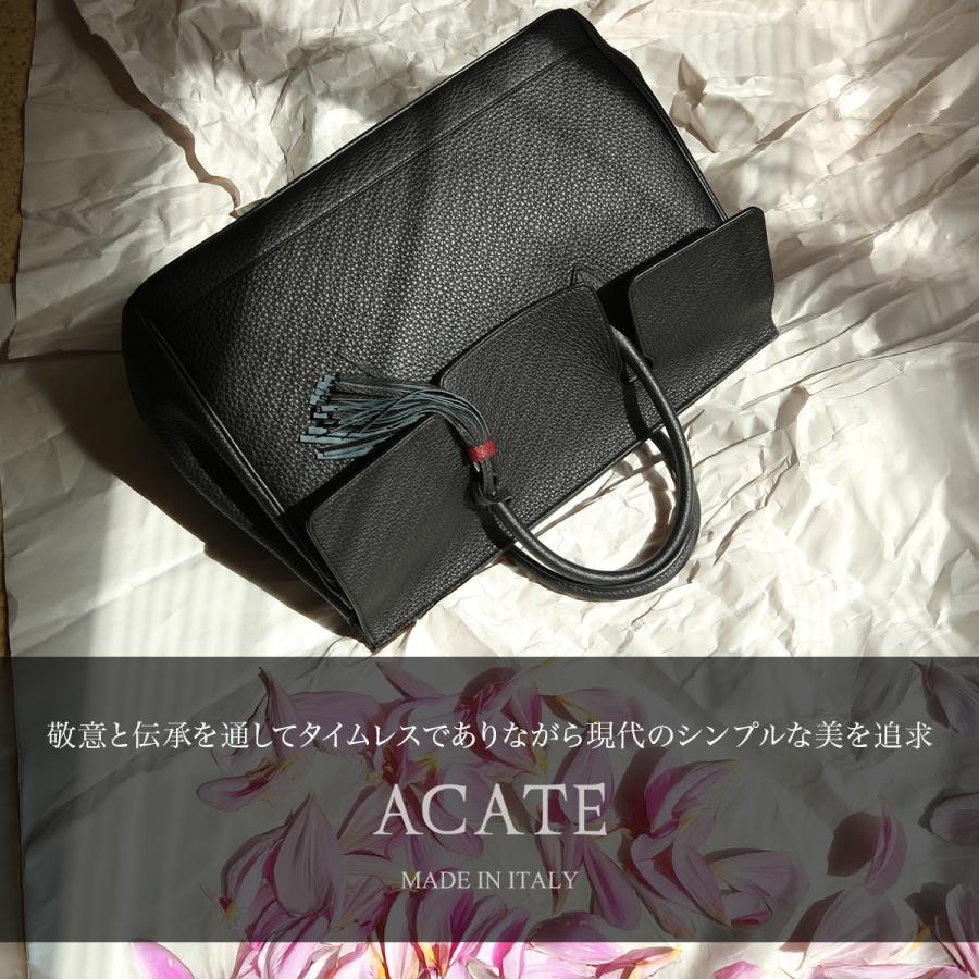 【極美品】アカーテ ビジネスバッグ LAVORO レザー シボ革 A4 ブラック ACATE（アカーテ） 3年保証＋ケアセット付 LAVORO ラヴォーロ ブリーフ
