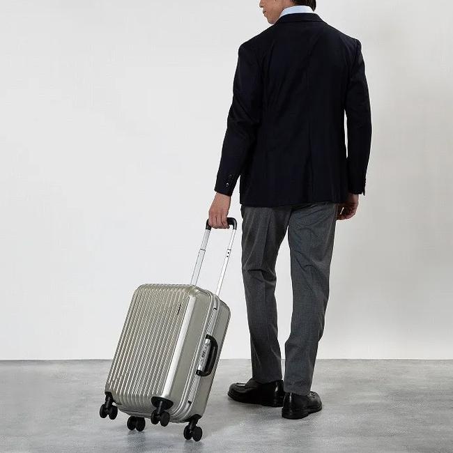 ACE グレー ストライプキャリーケース ACE グレー ストライプキャリーケース - メルカリ