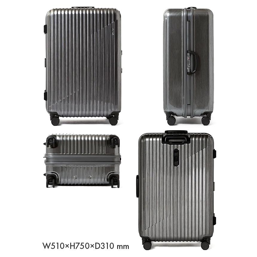 最大50% 3/25限定 エース クレスタF スーツケース Lサイズ 83L  フレームタイプ ストッパー付き大型 大容量 ACE 05108 キャリーケース | Ace | 05