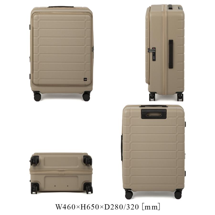 最大50% 4/25限定 エース スーツケース Mサイズ 62L/71L 軽量 中型 フロントオープン 拡張機能 静音キャスター キャリーケース エスカレラ ACE Escalera 05652 | Ace | 08