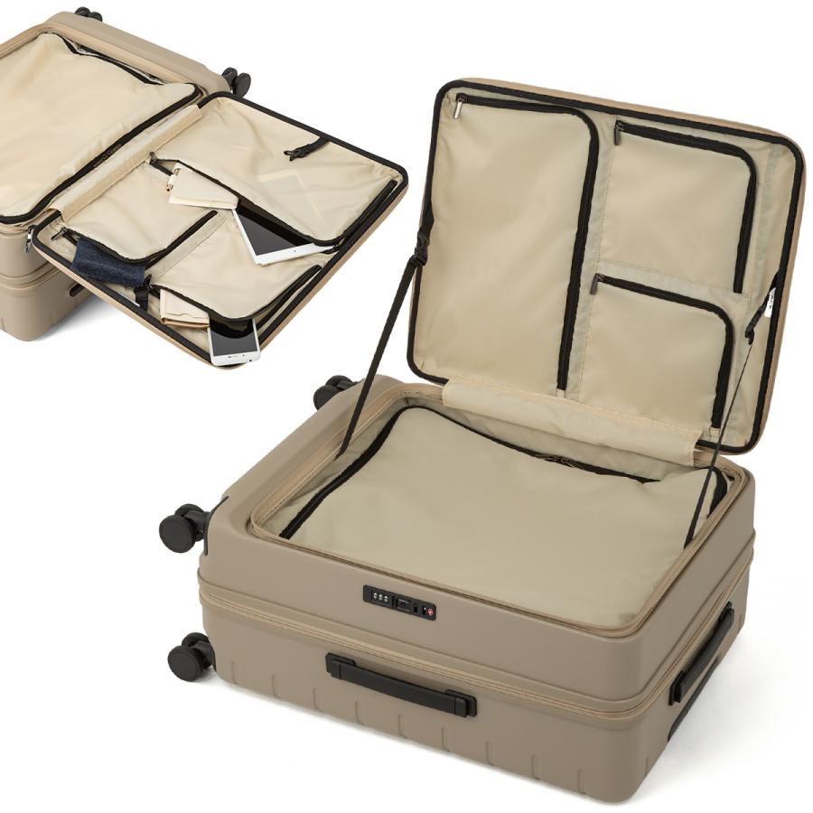 最大50% 2/15限定 エース スーツケース Mサイズ 62L/71L 軽量 中型 フロントオープン 拡張機能 静音キャスター キャリーケース エスカレラ ACE Escalera 05652 | Ace | 09