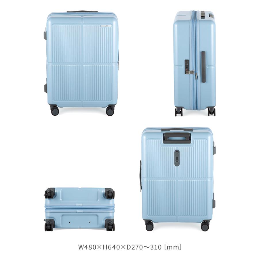 最大50% 4/25限定 エース スーツケース Mサイズ 63L/75L 拡張機能付き ストッパー付き ファームロード ACE Farm Road ace-05892 キャリーケース キャリーバッグ | Ace | 06