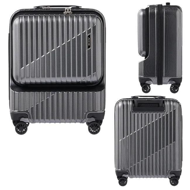 最大50% 3/25限定 エース クレスタ スーツケース 機内持ち込み Sサイズ SS 34L フロントポケット 軽量 ACE 06315 キャリーケース | Ace | 06