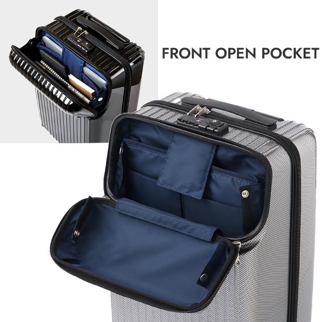 エース タッシェ スーツケース 機内持ち込み Sサイズ SS ACE キャリーケース 34L 軽量 前開き 4輪 双輪 トップオープン ストッパー 06536 | Ace | 09