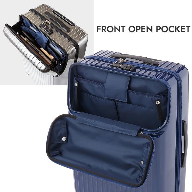 【870】ACE タッシェ 59L スーツケース ストッパー機能 Ace スーツケース ACE タッシェ キャスターストッパー フロント