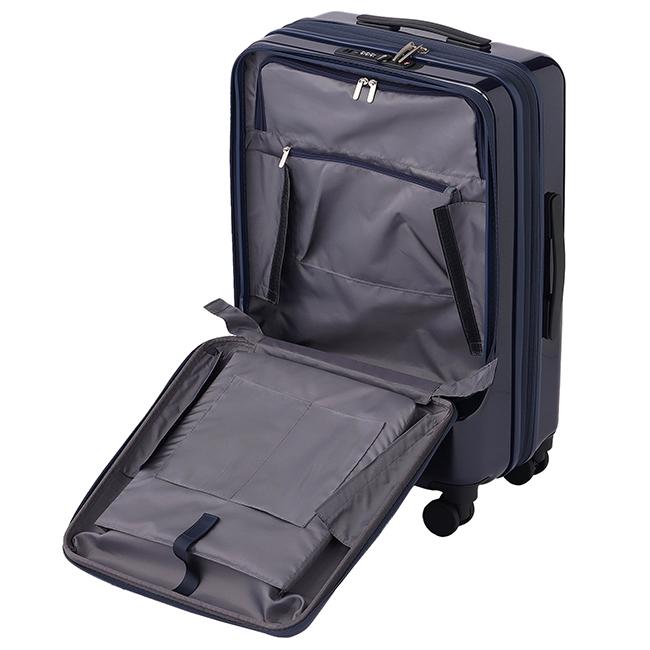 最大51% 1/22限定 限定ブラック エース フォールズ スーツケース Mサイズ 46L 57L 24インチ キャリーケース フロントオープン ストッパー 拡張 ACE 06906 | Ace | 12