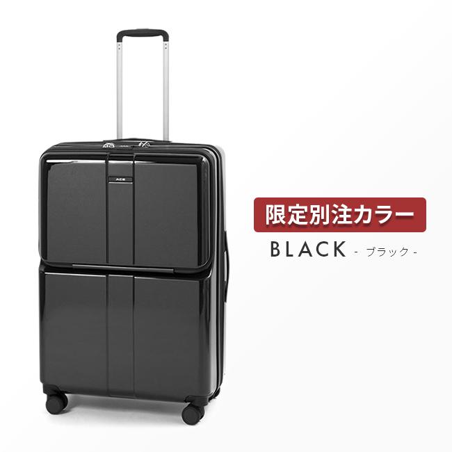 最大36% 5/22限定 限定色 エース スーツケース Lサイズ 78L/91L 軽量 大容量 中型 トップオープン キャスターストッパー付き 拡張機能 フォールズ ACE 06907｜selection｜08