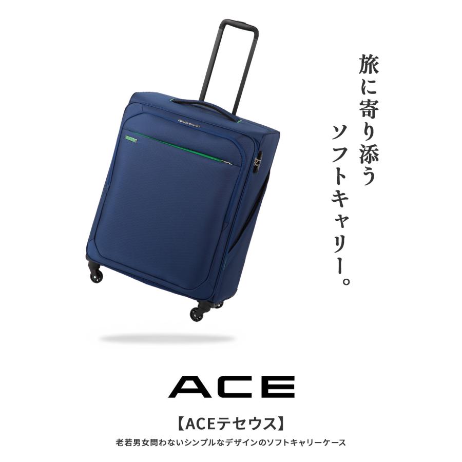 最大50% 3/25限定 エース ソフトキャリーケース スーツケース Lサイズ 92L 軽量 大型 大容量 無料受託手荷物 4輪 キャリーケース テセウスTR ACE 35123 | Ace | 04