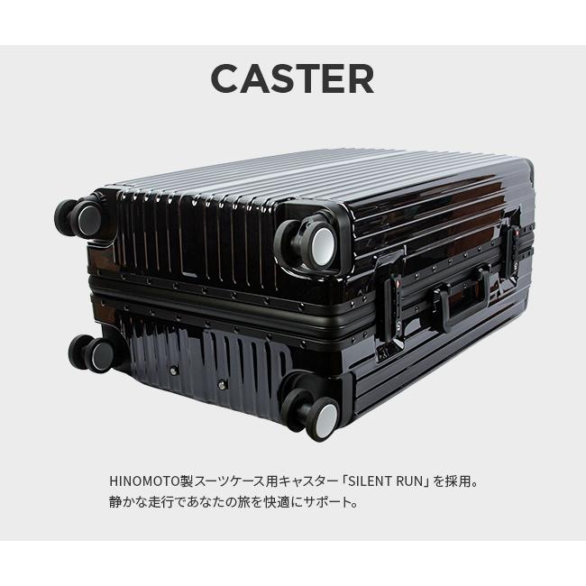 最大46% 6/3限定 スーツケース Mサイズ 60L 中型 軽量 丈夫 アルミフレーム シルバー DBCラゲージ HIRODBC ADL-G24_19
