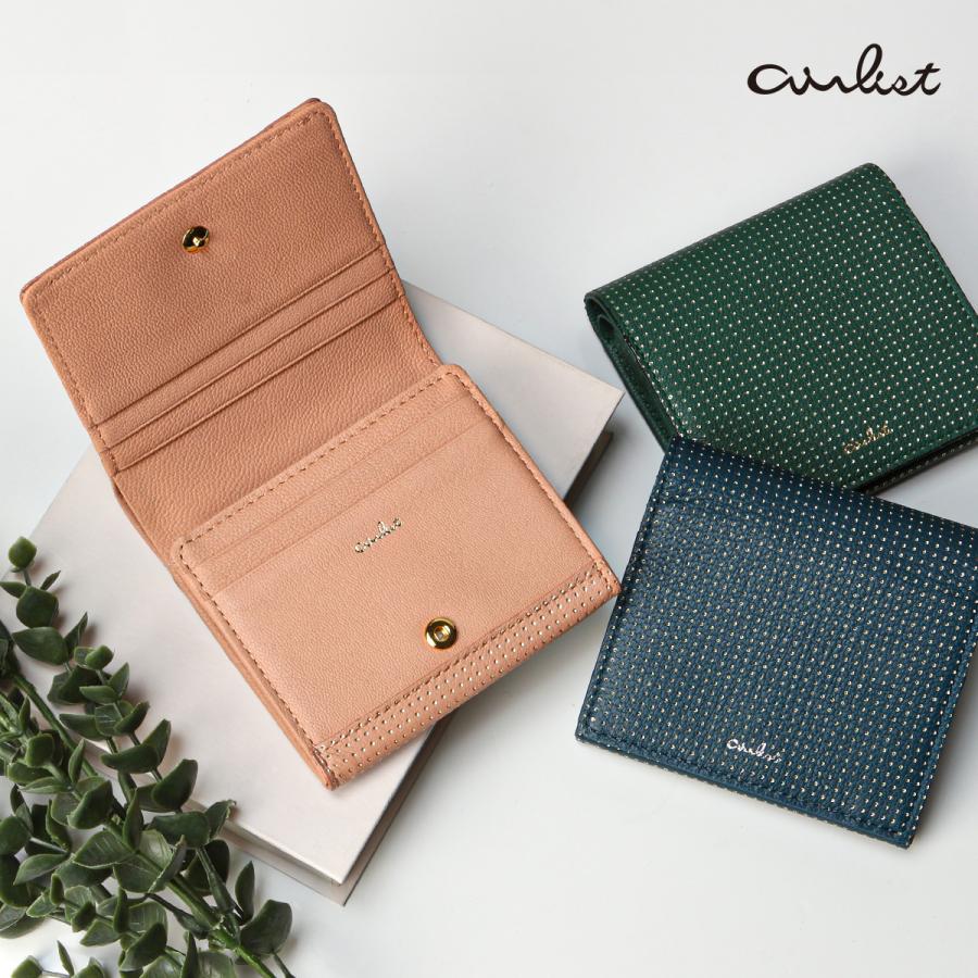 最大42% 3/8限定 エアリスト 二つ折り財布 ミニ財布 レディース ブランド レザー 本革 山羊革 軽量 ピンドット柄 コンパクト ピリカ airlist PIRIKA 24474 | airlist | 20