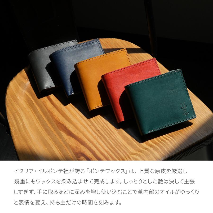 最大50% 9/8限定 アジリティ ポンテワックス 財布 二つ折り財布 本革 日本製 メンズ レディース レザー ブランド AGILITY 0186 | AGILITY | 08