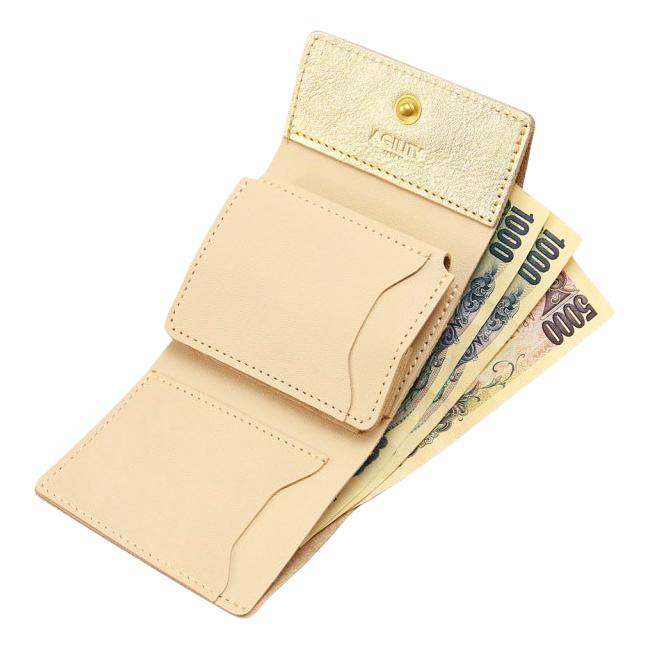 アジリティ シルバー ゴールド 財布 三つ折り財布 ミニ財布 ミニウォレット ボックス型 BOX型小銭入れ 本革 レザー レディース AGILITY 0283 | AGILITY | 11