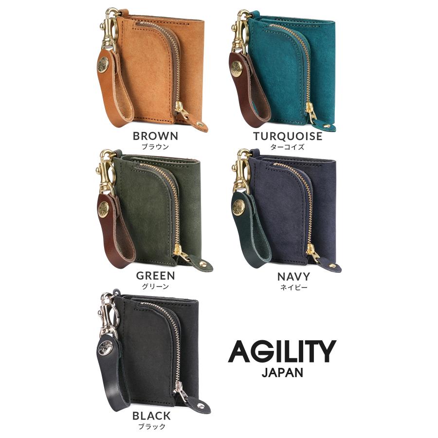 アジリティ アッファ アンブルジェ2 財布 ミニ財布 三つ折り財布 本革 日本製 ミニウォレット メンズ レディース AGILITY affa 0348 | AGILITY | 07