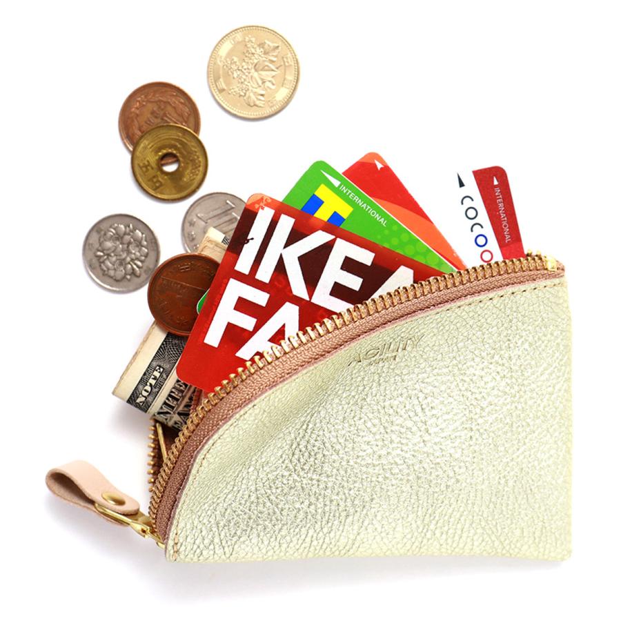 最大42% 4/26限定 アジリティ コインケース 小銭入れ 財布 ミニ財布 本革 金 銀 ゴールド シルバー ミニウォレット レディース AGILITY 0890 | AGILITY | 15