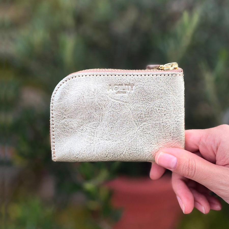 最大42% 4/26限定 アジリティ コインケース 小銭入れ 財布 ミニ財布 本革 金 銀 ゴールド シルバー ミニウォレット レディース AGILITY 0890 | AGILITY | 10