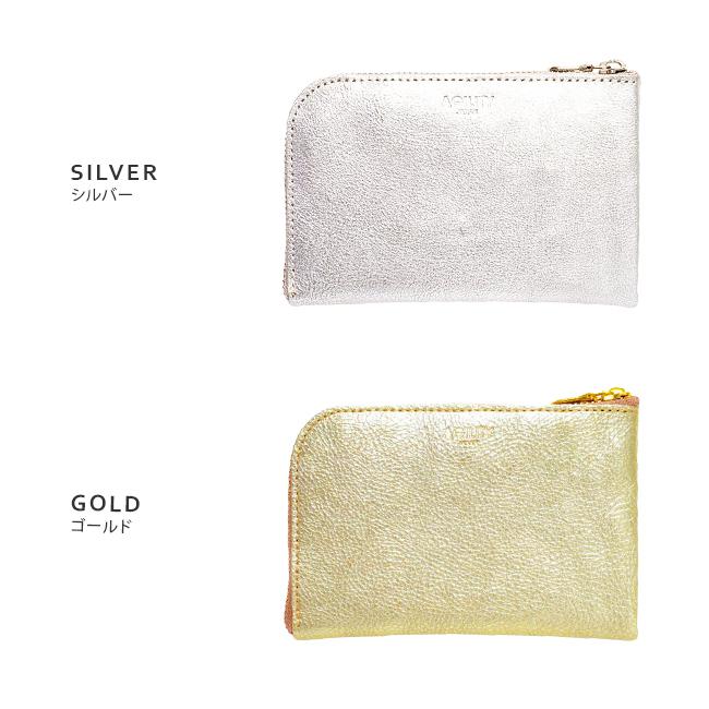 最大42% 2/3限定 アジリティ シルバー ゴールド ミドルウォレット 財布 薄い財布 薄型 L字ファスナー ブランド スリム レザー 本革 レディース AGILITY 0960 | AGILITY | 03