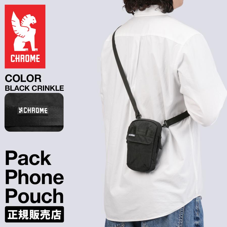 最大46% 3/15限定 クローム インダストリーズ パックフォン デバイスポーチ 耐水 ブラッククリンクル CHROME INDUSTRIES PACK PHONE POUCH AJ003 | CHROME