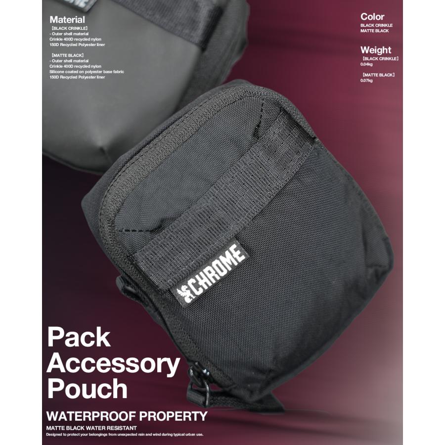 最大46% 3/15限定 クローム インダストリーズ パックアクセサリー ポーチ ブラッククリンクル CHROME INDUSTRIES PACK ACCESSORY POUCH AJ004 | CHROME | 02