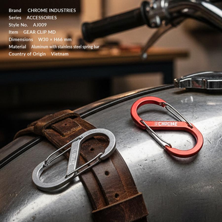 最大42% 7/23限定 クローム インダストリーズ アクセサリーズ ギアクリップ MD カラビナ CHROME INDUSTRIES ACCESSORIES AJ009 | CHROME | 08