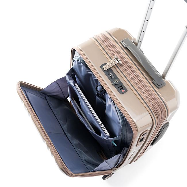 最大50% 5/25限定 アジアラゲージ スーツケース Mサイズ 55L 軽量 中型 フロントオープン ストッパー A.L.I Asia Luggage デカかるEdge ALI-077-22FWの画像