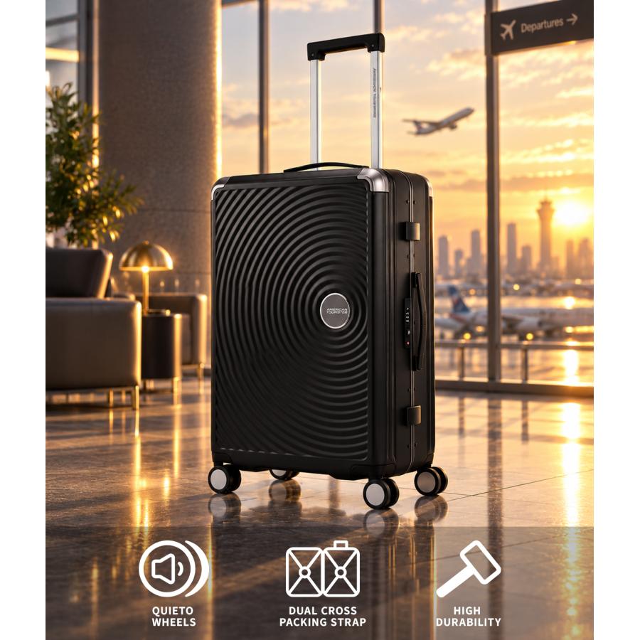最大51% 9/15限定 アメリカンツーリスター キュリオ フレーム スーツケース Mサイズ AmericanTourister CURIO FRAME AO8*09068BK：ブラック | AMERICAN TOURISTER | 07