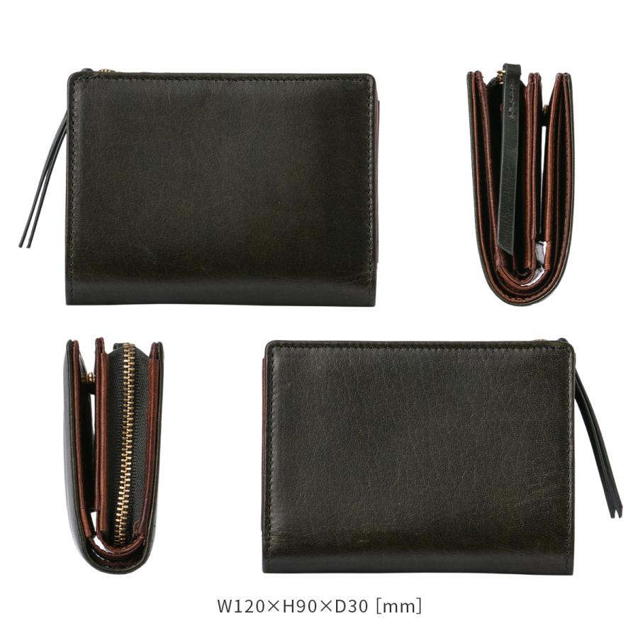 最大51% 2/17まで A_W アウ 二つ折り財布 ミドル財布 メンズ レディース ブランド レザー 本革 大容量 軽量 ミドルウォレット BILLFOLD L ZIP PURSE M AP-002 | A_W | 06