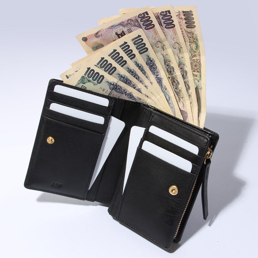 最大51% 8/11限定 A_W アウ 二つ折り財布 ミドル財布 メンズ レディース ブランド レザー 本革 大容量 軽量 ミドルウォレット BILLFOLD L ZIP PURSE M AP-002 | A_W | 08