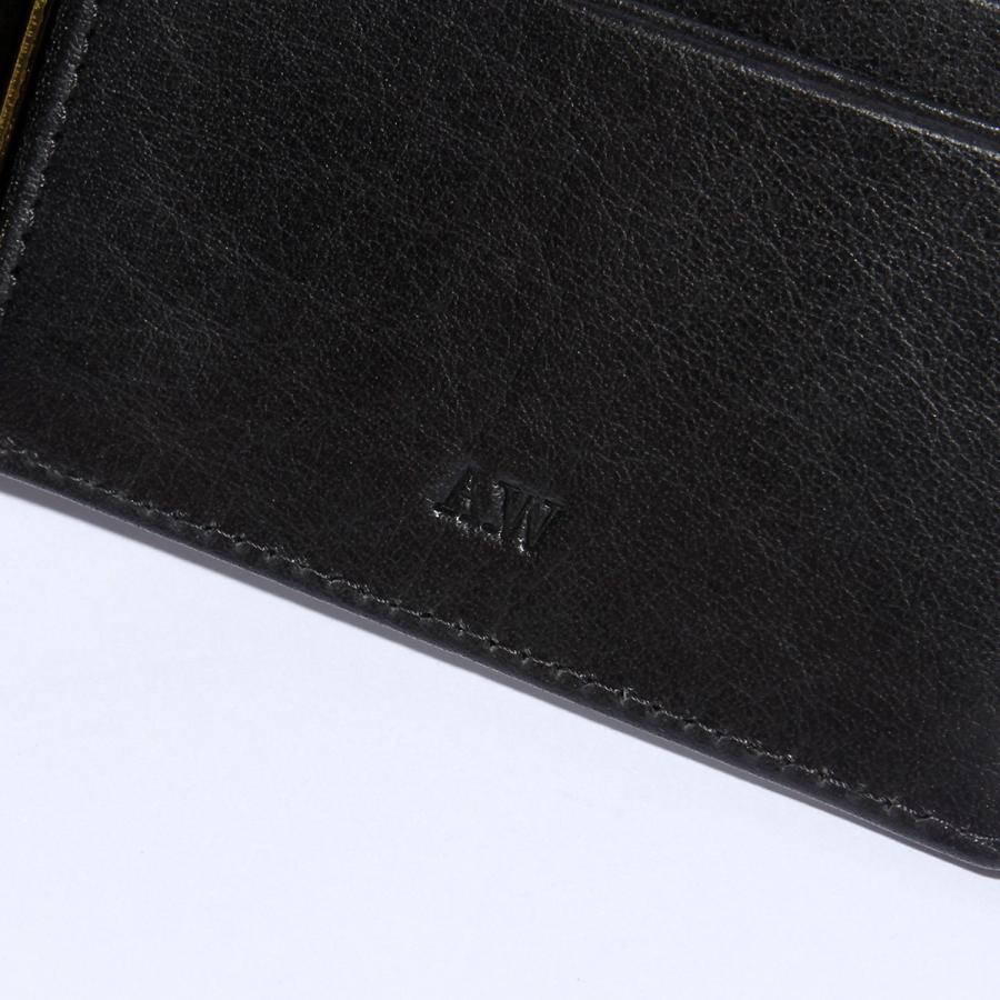 最大42% 8/9限定 A_W アウ マネークリップ 二つ折り財布 メンズ レディース ブランド レザー 本革 軽量 薄型 薄マチ 薄い財布 小銭入れ付き MONEY CLIP AP-006 | A_W | 10