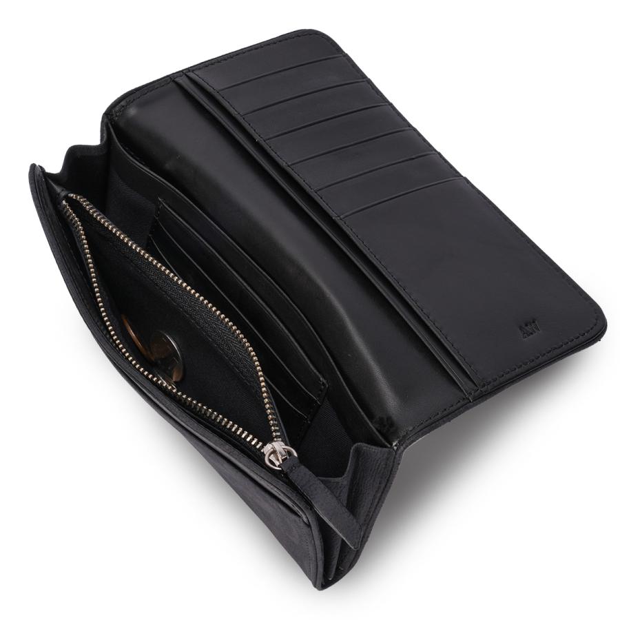 最大50% 4/25限定 A_W 長財布 メンズ レディース レザー 本革 大容量 薄型 薄い財布 かぶせタイプ ロングウォレット アウ ワックスドエルク  A_W AP-018 | A_W | 12