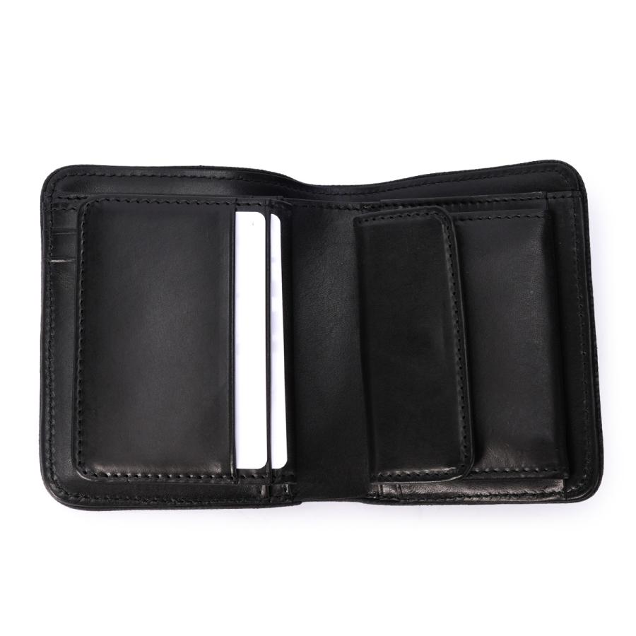 A_W 二つ折り財布 ミニ財布 メンズ レディース レザー 本革 小さい財布 コンパクトウォレット アウ ワックスドエルク A_W Waxed Elk AP-019 | A_W | 12