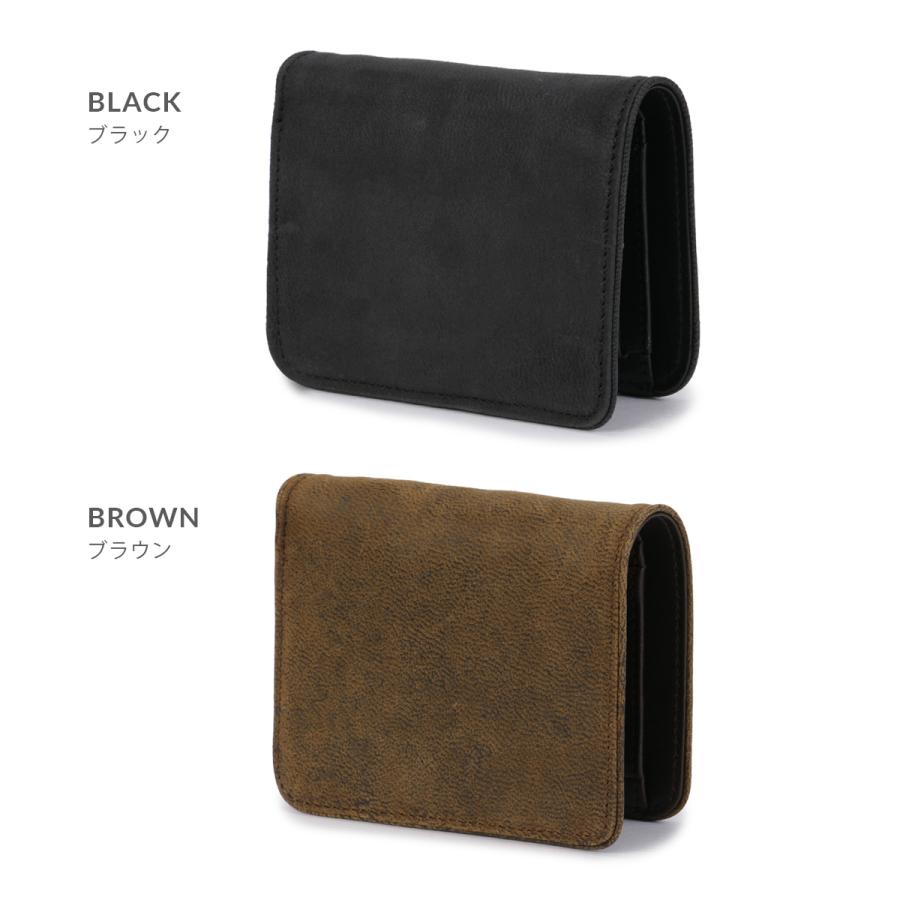 最大51% 4/28から A_W 二つ折り財布 ミニ財布 メンズ レディース レザー 本革 小さい財布 コンパクトウォレット アウ ワックスドエルク A_W Waxed Elk AP-019 | A_W | 05