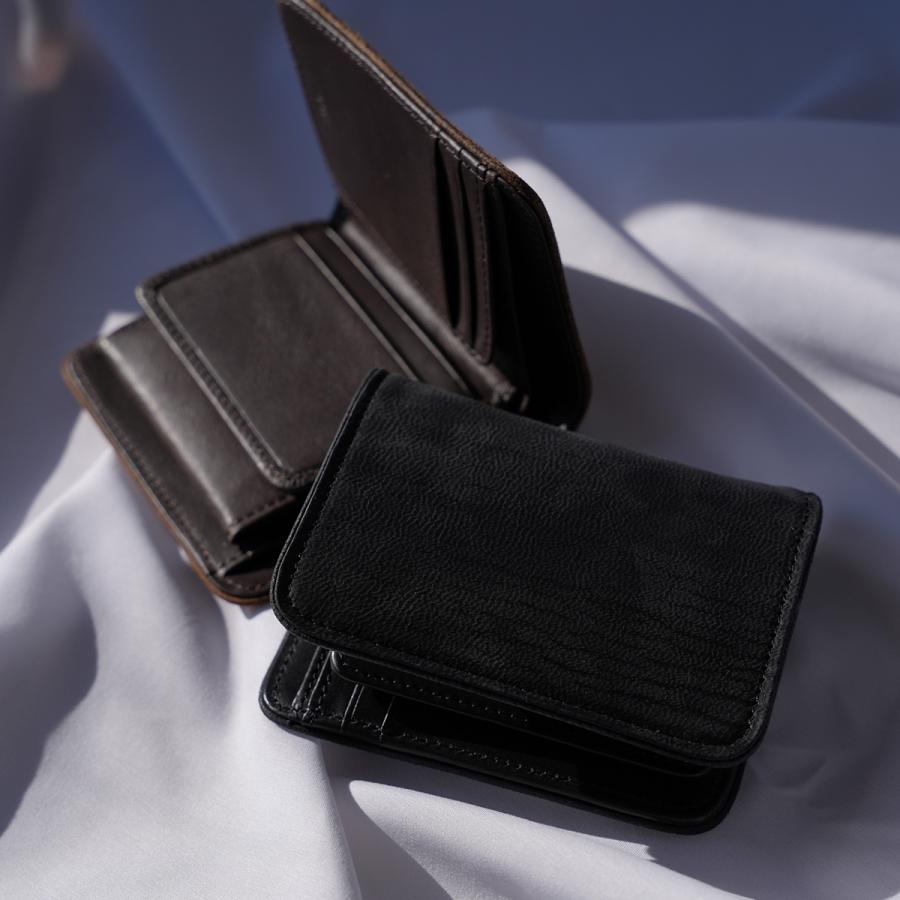 A_W 二つ折り財布 ミニ財布 メンズ レディース レザー 本革 小さい財布 コンパクトウォレット アウ ワックスドエルク A_W Waxed Elk AP-019 | A_W | 07