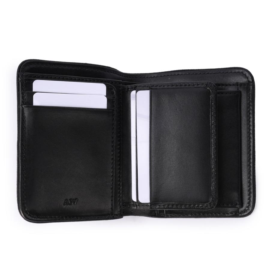 最大51% 3/30限定 A_W 二つ折り財布 ミニ財布 メンズ レディース レザー 本革 小さい財布 コンパクトウォレット アウ ワックスドエルク A_W Waxed Elk AP-019 | A_W | 09