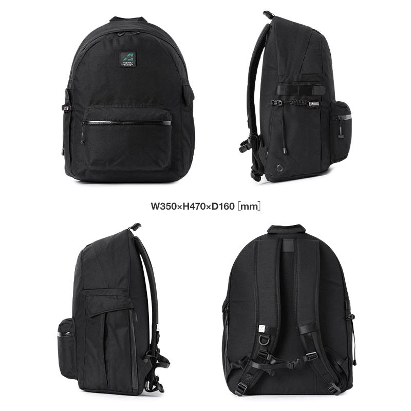 AS2OV コーデュラ ブラック バックパック AS2OV (アッソブ) CORDURA DOBBY 305D ROUND ZIP BACK PACK BLACK