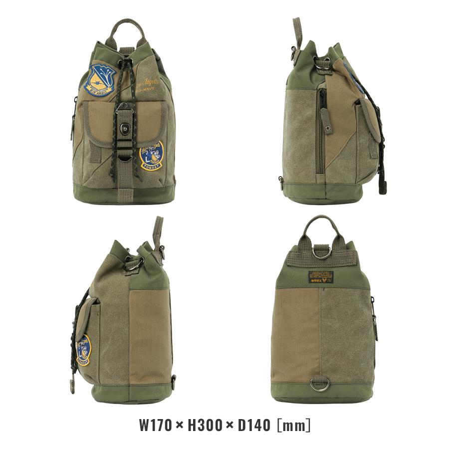 最大42% 2/3限定 アヴィレックス ボンサック ワンショルダーバッグ メンズ ブランド 軽量 A5 ミリタリー イーグル トップガン2 AVIREX AVX3529K 在庫限り | AVIREX | 05