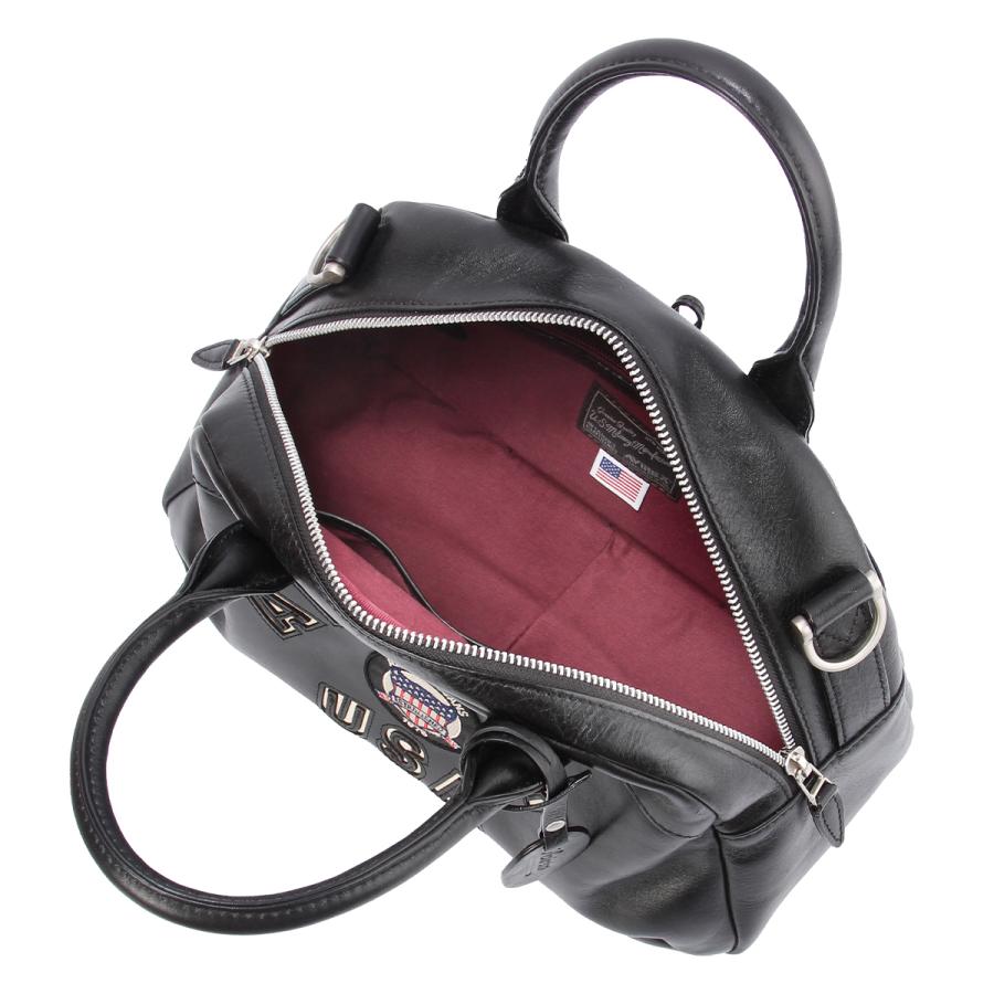 美品　AVIREX VARSITY LEATHER 2way ミニボストンバッグ 直営店限定》VARSITY LEATHER MINI-BOSTON BAG/ バーシティー レザー