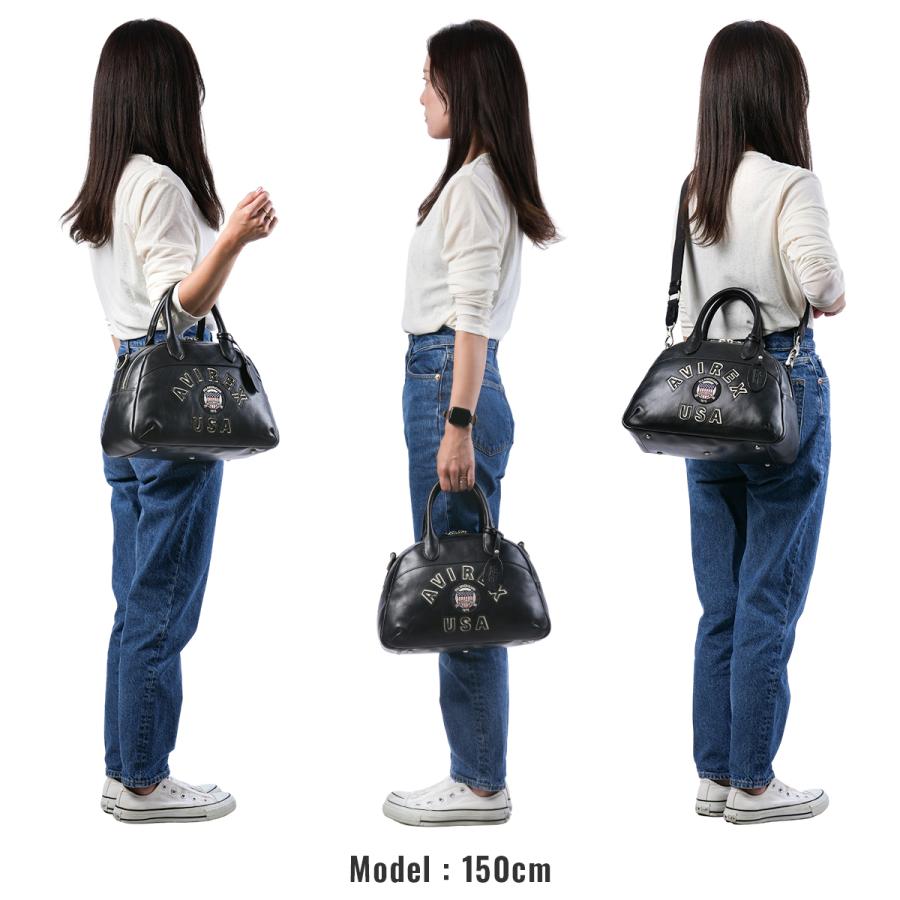 ハマショウ ✨アヴィレックス　2way ミニボストンバッグ 直営店限定》VARSITY LEATHER MINI-BOSTON BAG/ バーシティー レザー