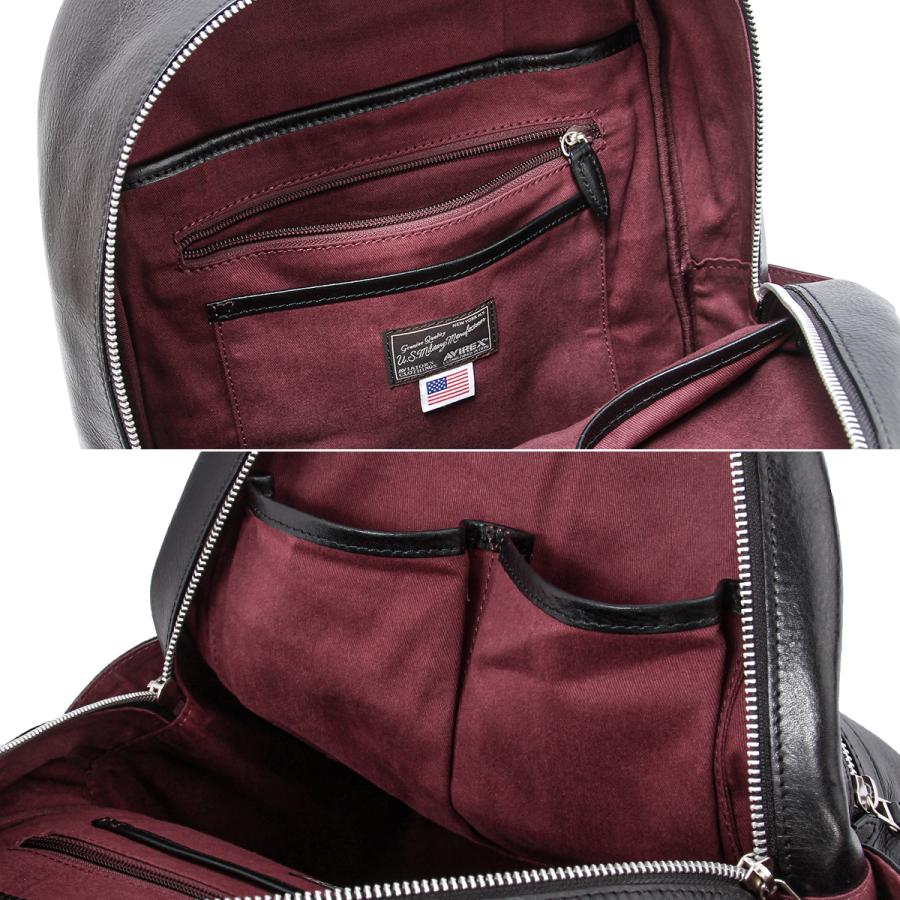 最大51% 1/13限定 アヴィレックス リュック メンズ レディース ブランド レザー 本革 通学 通勤 旅行 黒 A4 AVIREX AVX5628 | AVIREX | 15