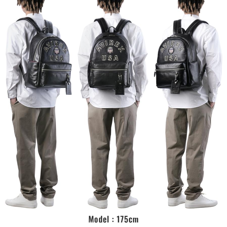 最大51% 2/3限定 アヴィレックス リュック メンズ レディース ブランド レザー 本革 通学 通勤 旅行 黒 A4 AVIREX AVX5628 | AVIREX | 05