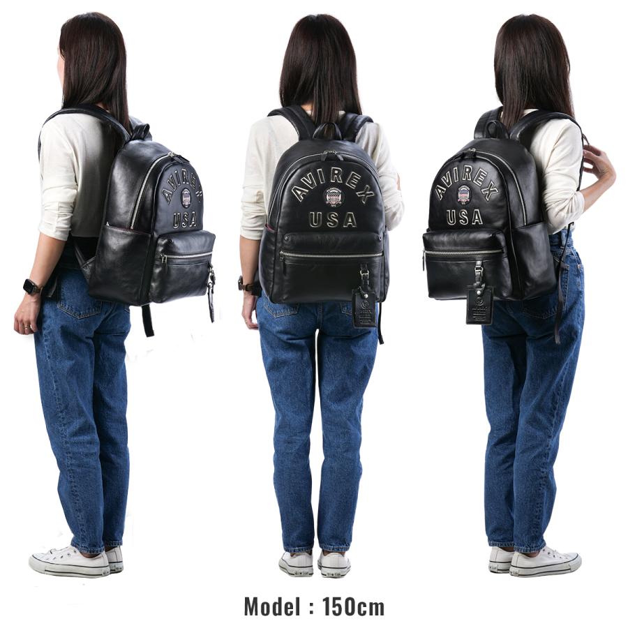 最大51% 1/13限定 アヴィレックス リュック メンズ レディース ブランド レザー 本革 通学 通勤 旅行 黒 A4 AVIREX AVX5628 | AVIREX | 06