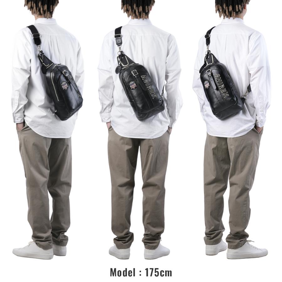 最大51% 1/13限定 アヴィレックス ボディバッグ ワンショルダーバッグ メンズ ブランド レザー 本革 軽量 縦型 斜めがけ B5 AVIREX AVX5629 | AVIREX | 05