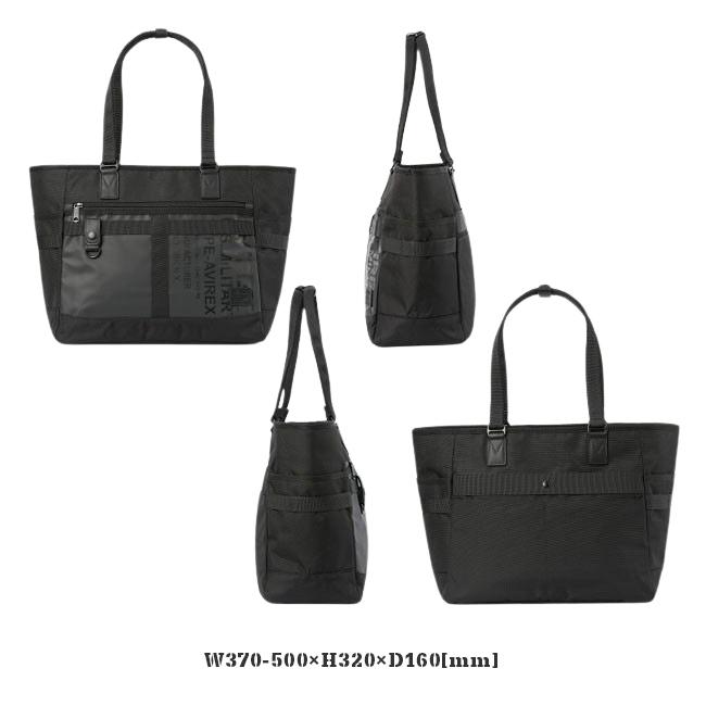 最大44% 3/22まで アヴィレックス トートバッグ メンズ ブランド 軽量 撥水 横型 通勤 旅行 黒 肩掛け 大きめ A4 B4 ミリタリー アビレックス AVIREX AVX600 | AVIREX | 03