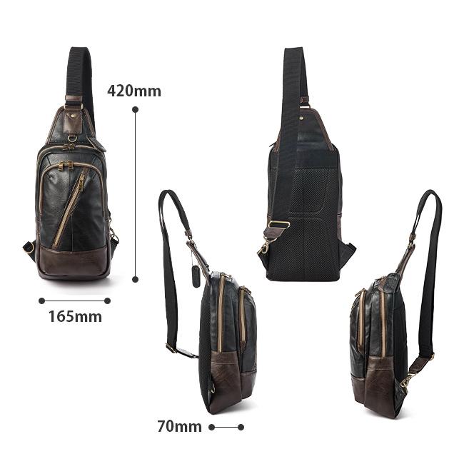 アヴィレックス ボディバッグ メンズ ブランド 軽量 斜めがけ PUレザー ワンショルダーバッグ ミリタリー A5 ラルガ AVIREX LARGA AX2031 | AVIREX | 05