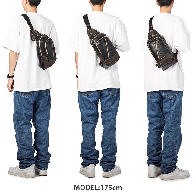 アヴィレックス ボディバッグ メンズ ブランド 軽量 斜めがけ PUレザー ワンショルダーバッグ ミリタリー A5 ラルガ AVIREX LARGA AX2031 | AVIREX | 06