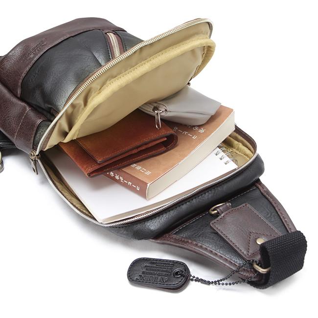 アヴィレックス ボディバッグ メンズ ブランド 軽量 斜めがけ PUレザー ワンショルダーバッグ ミリタリー A5 ラルガ AVIREX LARGA AX2031 | AVIREX | 08