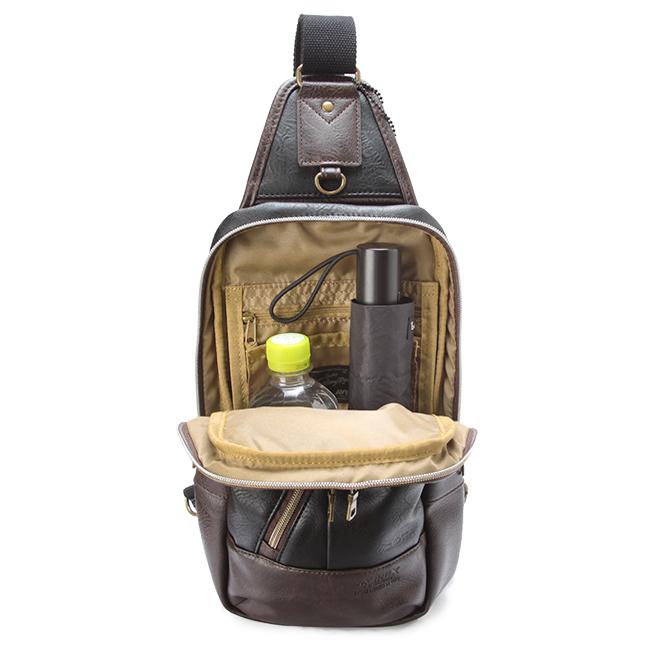 アヴィレックス ボディバッグ メンズ ブランド 軽量 斜めがけ PUレザー ワンショルダーバッグ ミリタリー A5 ラルガ AVIREX LARGA AX2031 | AVIREX | 09