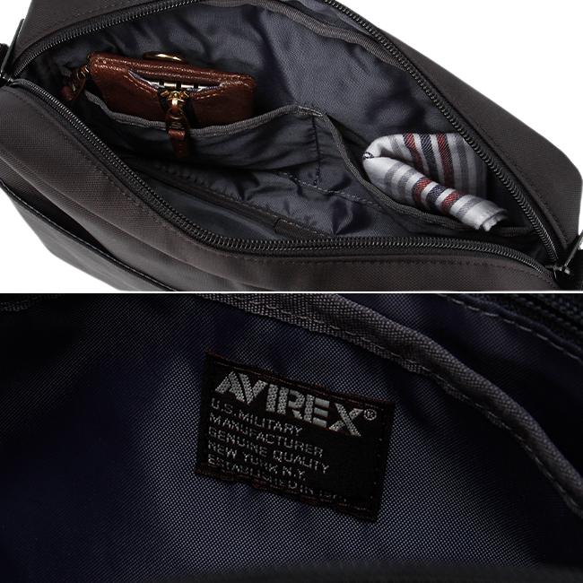 最大42% 4/28から アヴィレックス ミニショルダーバッグ メンズ ブランド 軽量 抗菌 薄型 横型 斜めがけ 小さめ A5 アビレックス ソリッド AVIREX AX2056 | AVIREX | 09