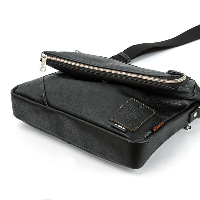 最大53% 2/27から アヴィレックス ショルダーバッグ メンズ ブランド 軽量 黒 斜めがけ 2WAY B5 A4 トートバッグ アビレックス ソリッド AVIREX SOLID AX5003 | AVIREX | 11